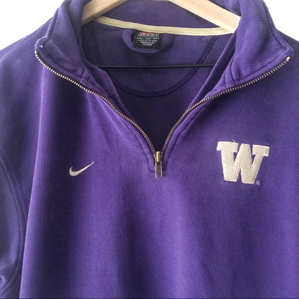 Nike University Washington UW Quarter Zip Sweater